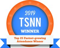 2019 TSNN winner top 25 fastest growing attendance winner