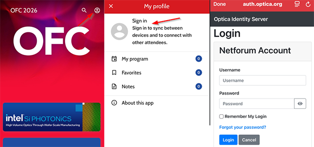 3 steps to signing into the app